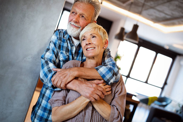 Cheerful happy senior couple enjoying life and spending time together - Foto, imagen