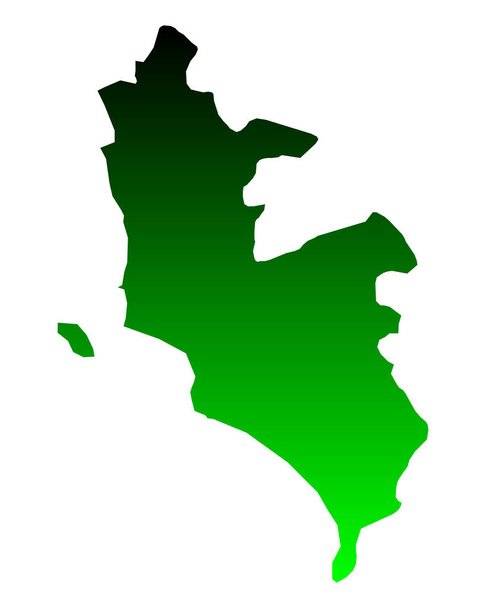 Lima Metropolitana térképe - Vektor, kép