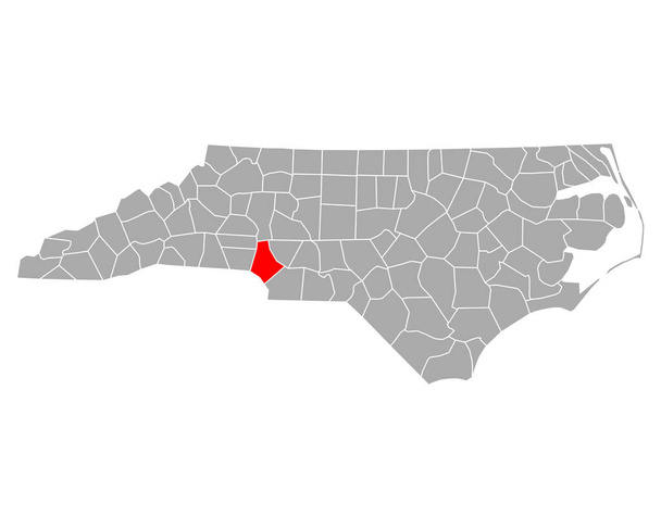 La carte de Mecklembourg en Caroline du Nord - Vecteur, image