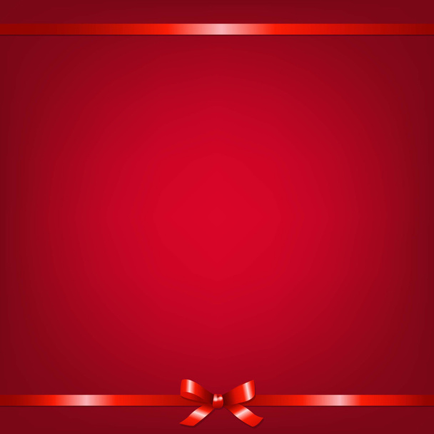 roter Hintergrund mit roter Schleife - Vektor, Bild