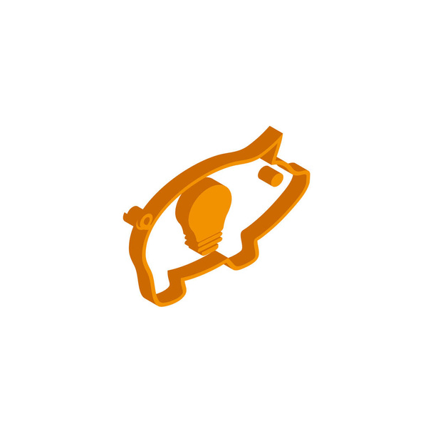 Vecteur isométrique Piggy Bank icône simple sur un fond blanc eps - Vecteur, image