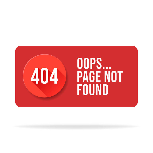 Chybová stránka 404 nenalezena. Otevřít okno s chybami. Izolované na bílém pozadí. Vektorová ilustrace - Vektor, obrázek