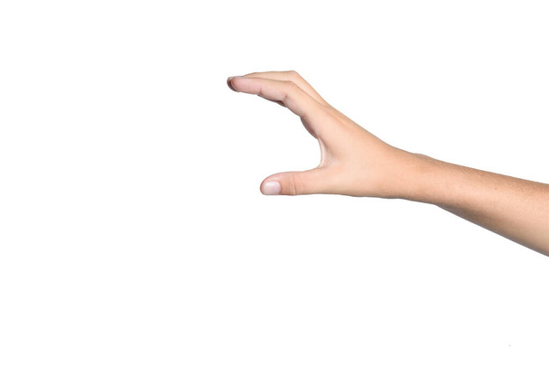 A teenager's hand isolated on a white background. Close up. - Φωτογραφία, εικόνα
