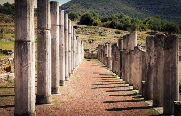 Ruinen in der antiken Stadt Messina, Peloponnes, Griechenland - Foto, Bild
