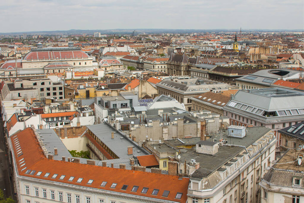 View of the roofs of the Old Town of Budapest from a high point. Hungary - Photo, Image