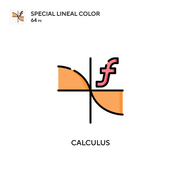Λογισμός εικονίδιο διάνυσμα σοecial χρώμα lineal. Πρότυπο σχεδίασης συμβόλων εικονογράφησης για κινητό στοιχείο UI web. - Διάνυσμα, εικόνα