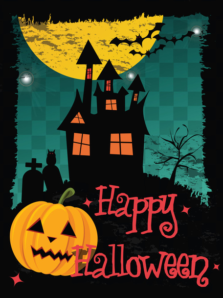 Cartão de Halloween - Vetor, Imagem