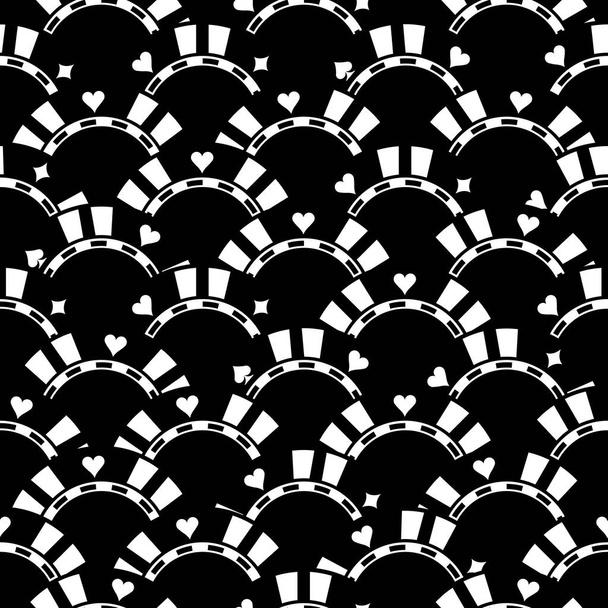 Pôquer Preto Chip Icon Seamless Pattern Ilustração do Vetor - Ilustração de  estilo, repetir: 118052628