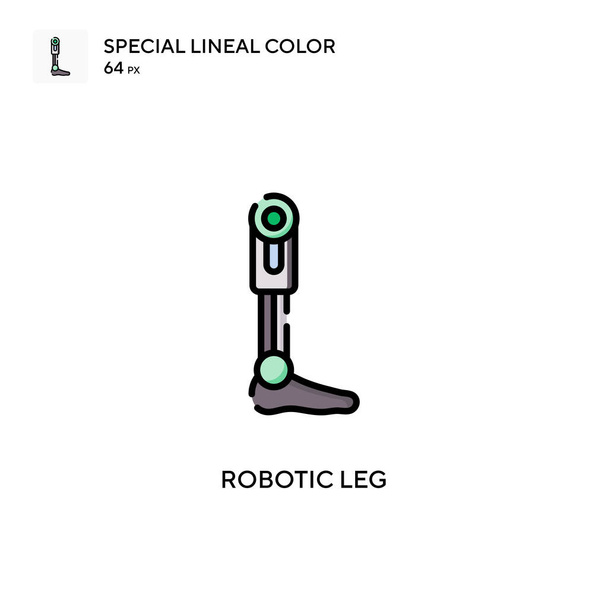 Robotická noha soecial lineální barevný vektor ikona. Šablona návrhu symbolu ilustrace pro webový mobilní prvek uživatelského rozhraní. - Vektor, obrázek