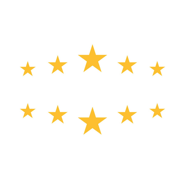Ikona 5 gwiazdek. Odizolowany symbol znaku wektora płaskiego. - Wektor, obraz