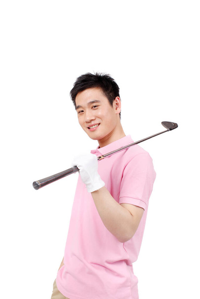 	A businessman playing golf	 - Fotó, kép