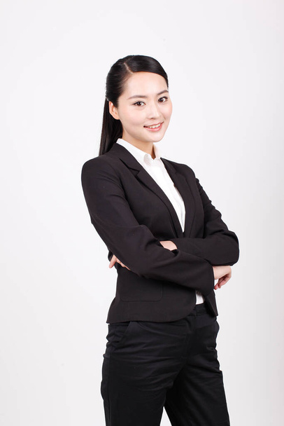 A young business woman standing in different positions - Photo, Image