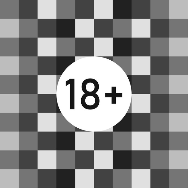 18 + zensierte Vektorhintergründe verwischen. Pixel-Muster. - Vektor, Bild