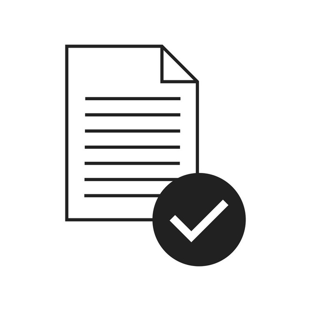 Verification vector icon, approved illustration, quality standart checkmark. - Vector, Image