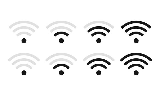 Wifi vektör simgesi seti, ağ dalga işareti simgesi. - Vektör, Görsel