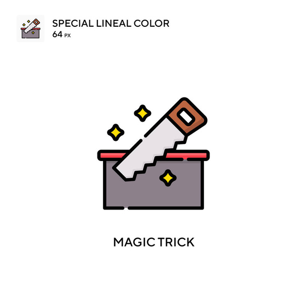 Magische truc soecial lineal kleur vector pictogram. Illustratie symbool ontwerp sjabloon voor web mobiele UI element. - Vector, afbeelding
