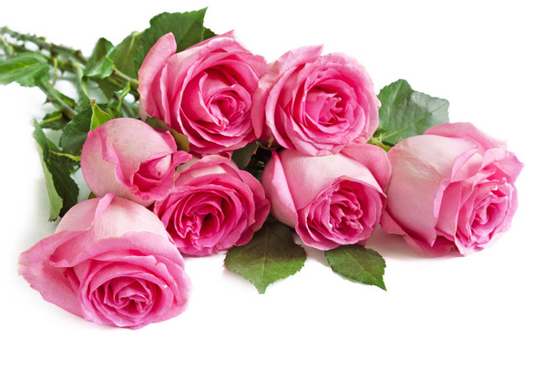 Bella mazzo di rose isolato su sfondo bianco - Foto, immagini