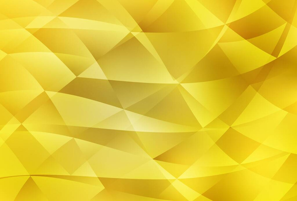 Light Yellow vector polygon abstract background. Shining polygonal illustration, which consist of triangles. Template for cell phone's backgrounds. - Vector, Image