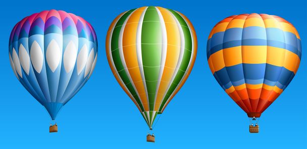 Hot air balloons set two - Vector, afbeelding