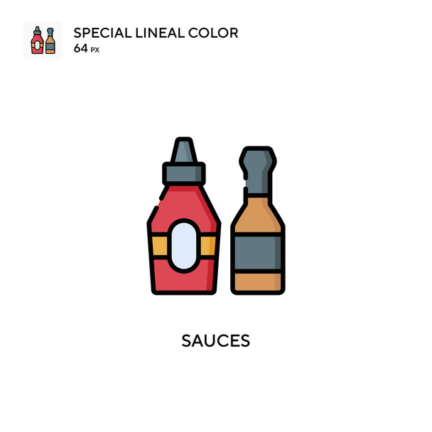 Saucen soecial lineare Farbvektorsymbol. Illustration Symbol Design-Vorlage für Web-mobile UI-Element. - Vektor, Bild