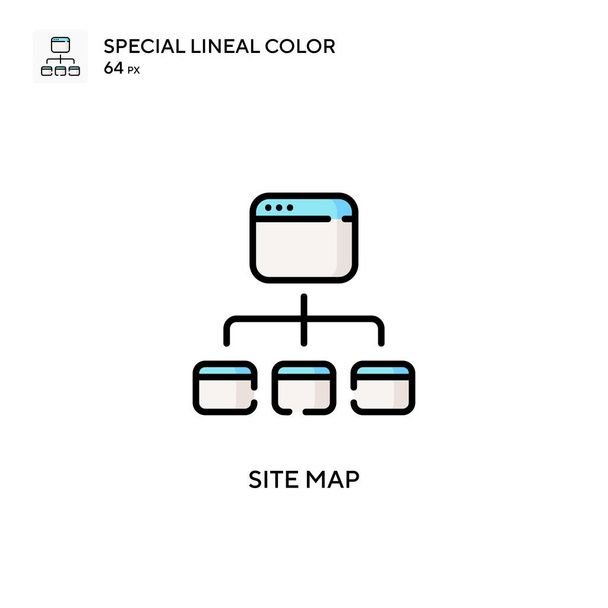 Χάρτης τοποθεσίας soecial lineal χρώμα διάνυσμα εικονίδιο. Πρότυπο σχεδίασης συμβόλων εικονογράφησης για κινητό στοιχείο UI web. - Διάνυσμα, εικόνα