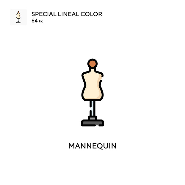 Mannequin soecial lineal kleur vector pictogram. Illustratie symbool ontwerp sjabloon voor web mobiele UI element. - Vector, afbeelding