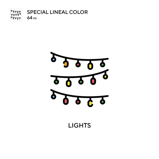 Lichten soecial lineal kleur vector pictogram. Illustratie symbool ontwerp sjabloon voor web mobiele UI element. - Vector, afbeelding