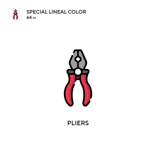 Pliers soecial lineal color vector icon. Illustration symbol design template for web mobile UI element. - Vector, Image