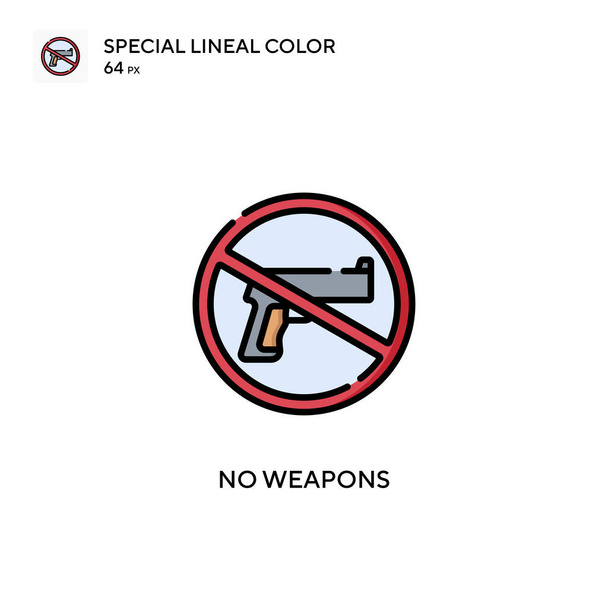 No weapons soecial lineal color vector icon. Illustration symbol design template for web mobile UI element. - Vector, Image