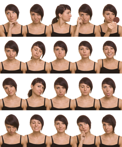 Expresiones faciales útiles. Rostros de actor
. - Foto, Imagen