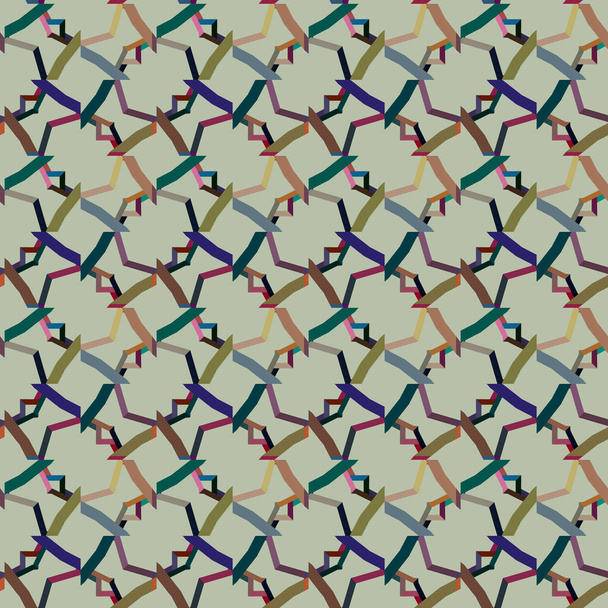  fondo abstracto. patrón ornamental geométrico sin costuras. - Vector, Imagen