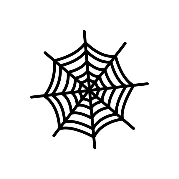 spin web icoon, silhouet stijl - Vector, afbeelding