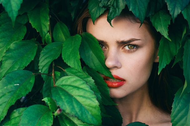 young beautiful woman posing  in the garden                           - Fotografie, Obrázek