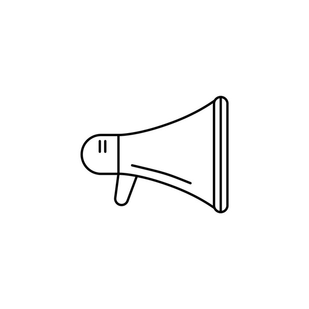 Seo Business Web Outlined Line Icon Vector Megaphone eps - Vector, afbeelding
