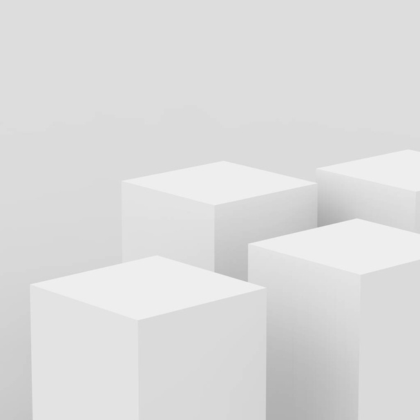 3d сірий білий куб і коробка подіум
 - Фото, зображення