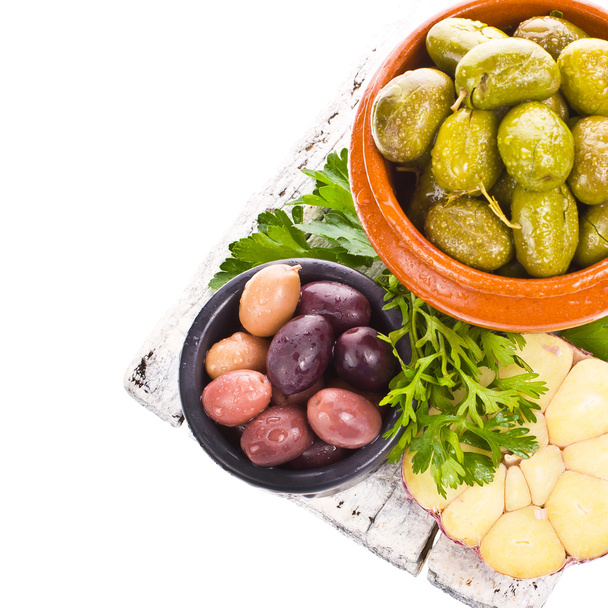Marinated olives in pottery - Fotó, kép