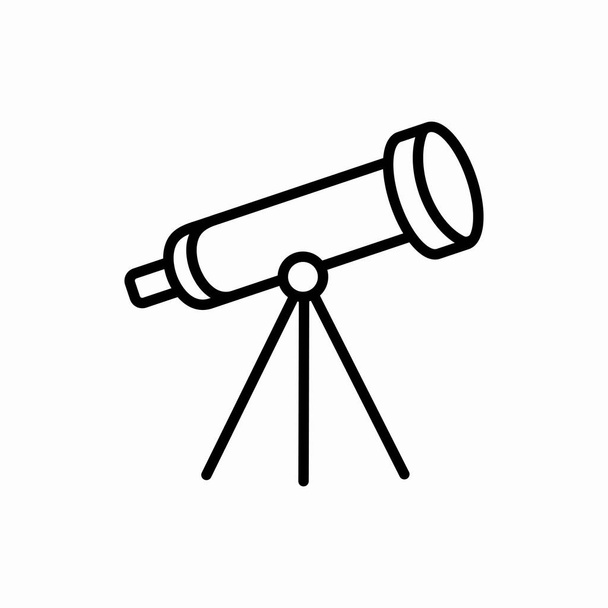 Umrissenes Teleskop-Symbol.Teleskop-Vektorillustration. Symbol für Web und Mobile - Vektor, Bild