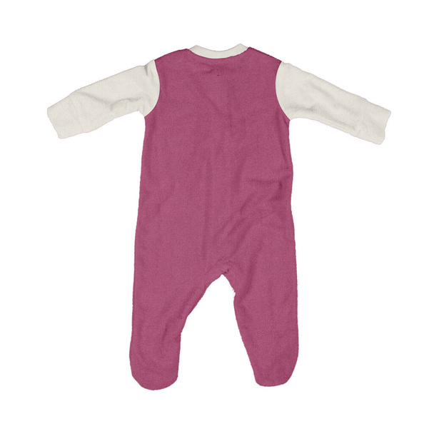 Jump straight into creating beautiful images for your design, with this Back View Beautiful Baby Jumpsuit Mock Up In Dark Sangria Color. - Photo, Image