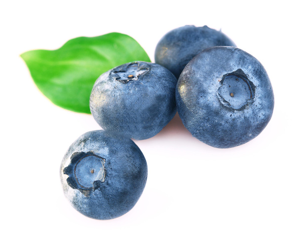 Ripe blueberries isolated on white. - Photo, Image