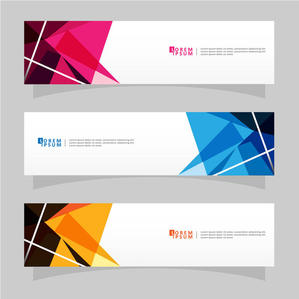 Vector abstract design banner web template. Vector illustration - Vector, Image