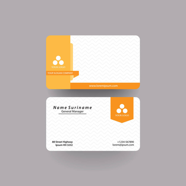Abstract modern business card template design. Vector illustration - Vector, Image