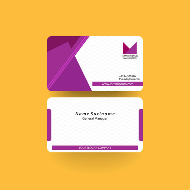 Abstract modern business card template design. Vector illustration - Vector, Image