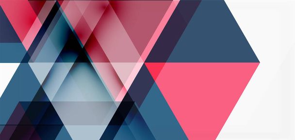 Geometrické abstraktní pozadí, mozaický trojúhelník a šestiúhelníkové tvary. Moderní abstraktní šablona pro obchodní nebo technologickou prezentaci, internetový plakát nebo webový obal brožury, tapety - Vektor, obrázek