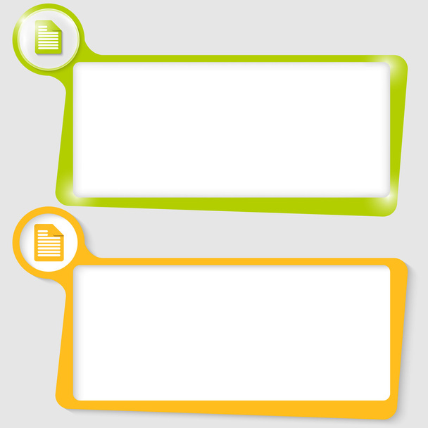 set of two text boxes for text with the notes icon - Vektor, kép