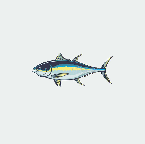 the picture shows a tuna fish - Vector, Image