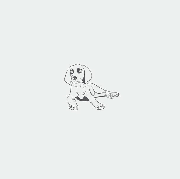 La foto muestra un cachorro de Kurzhaar - Vector, imagen