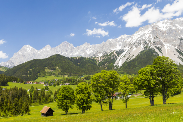 Dachstein és a táj közelében Ramsau, Ausztria - Fotó, kép