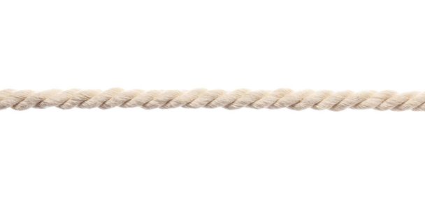 Long rope on white background - Zdjęcie, obraz