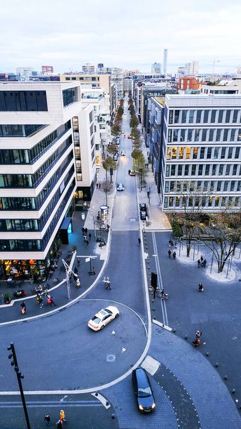 Hamburg, Germany - November 03, 2019: Aerial view of the streets of modern Hamburg. - Фото, зображення