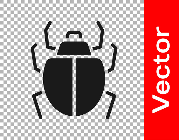 Icono de Black Mite aislado sobre fondo transparente. Vector - Vector, Imagen